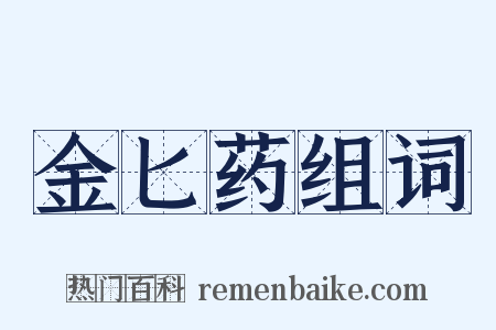 金匕药组词是什么意思的图片